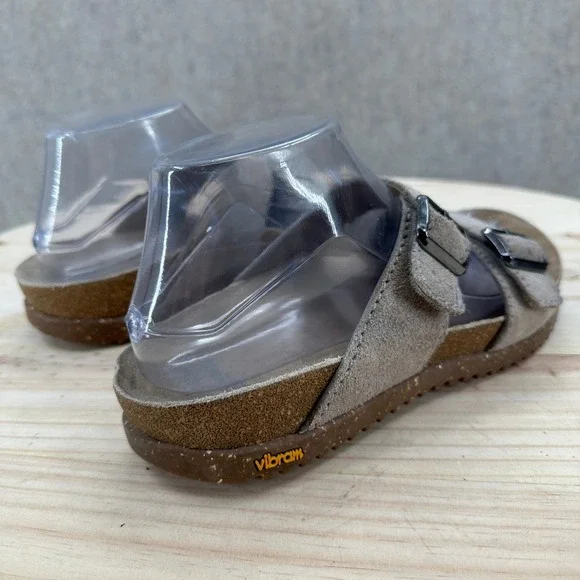 Dansko Cork Footbed Slide Sandals 8.5 Vibram Suede Double Strap Buckle Comfort - Picture 5 of 12